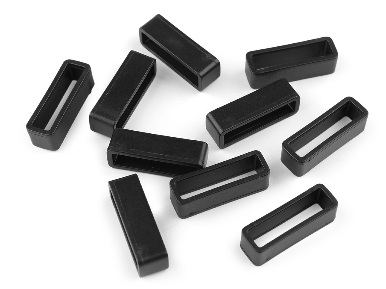 Plastový průvlek šíře 20 mm, 25 mm, barva 2 (25 mm) černá