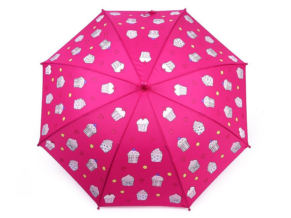 Dětský deštník kouzelný cupcakes, příšerky, auta, barva 2 pink cupcake