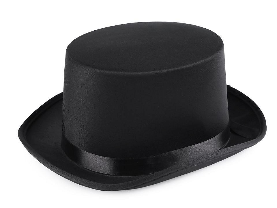 Fotografie Dekorační klobouk / cylindr k dozdobení, barva 2 černá
