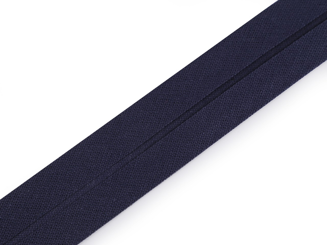 Šikmý proužek bavlněný šíře 30 mm zažehlený, barva 6 (20) modrá tmavá