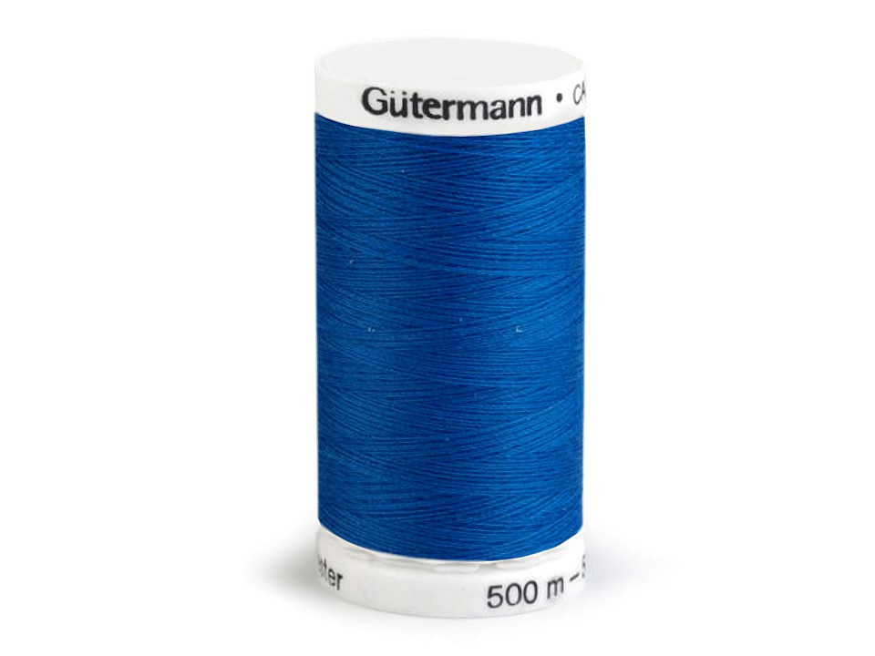 Polyesterové nitě návin 500 m Gütermann, barva 322 Dazzling Blue