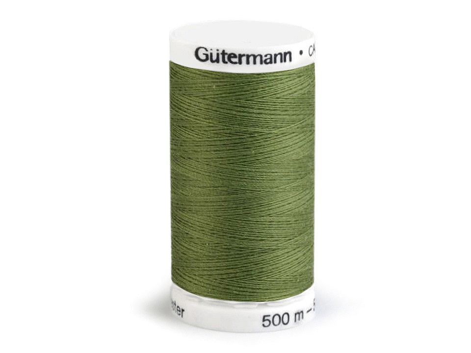Polyesterové nitě návin 500 m Gütermann, barva 283 Piquant Green