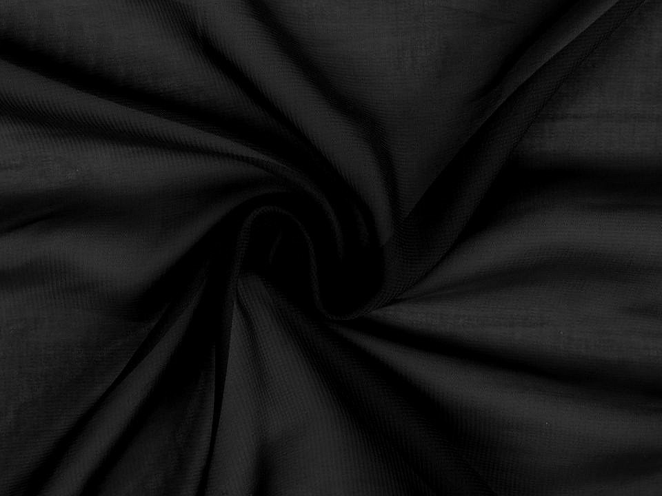 Šifón, barva 6 (5001) černá