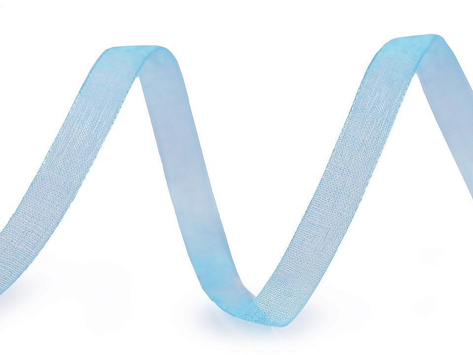 Monofilová stuha šíře 7 mm, barva 9 modrá světlá