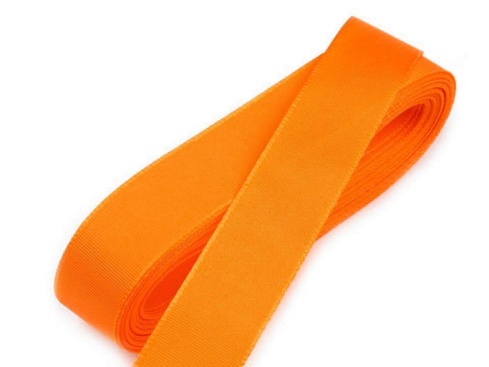 Stuha taftová šíře 20 mm, barva 211 oranžová sytá sv
