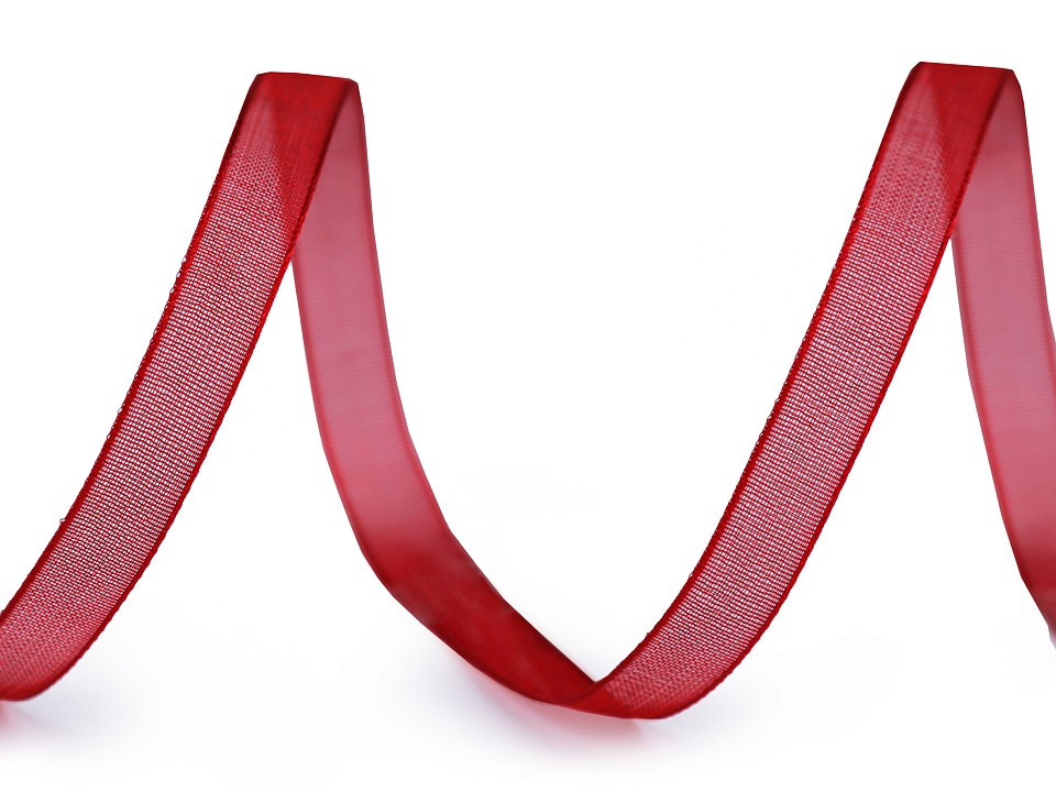 Monofilová stuha šíře 6 mm POL, barva Červená (3079)
