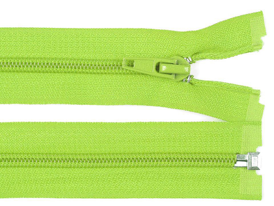 Spirálový zip šíře 5 mm délka 80 cm bundový POL, barva 234 zelená sv.