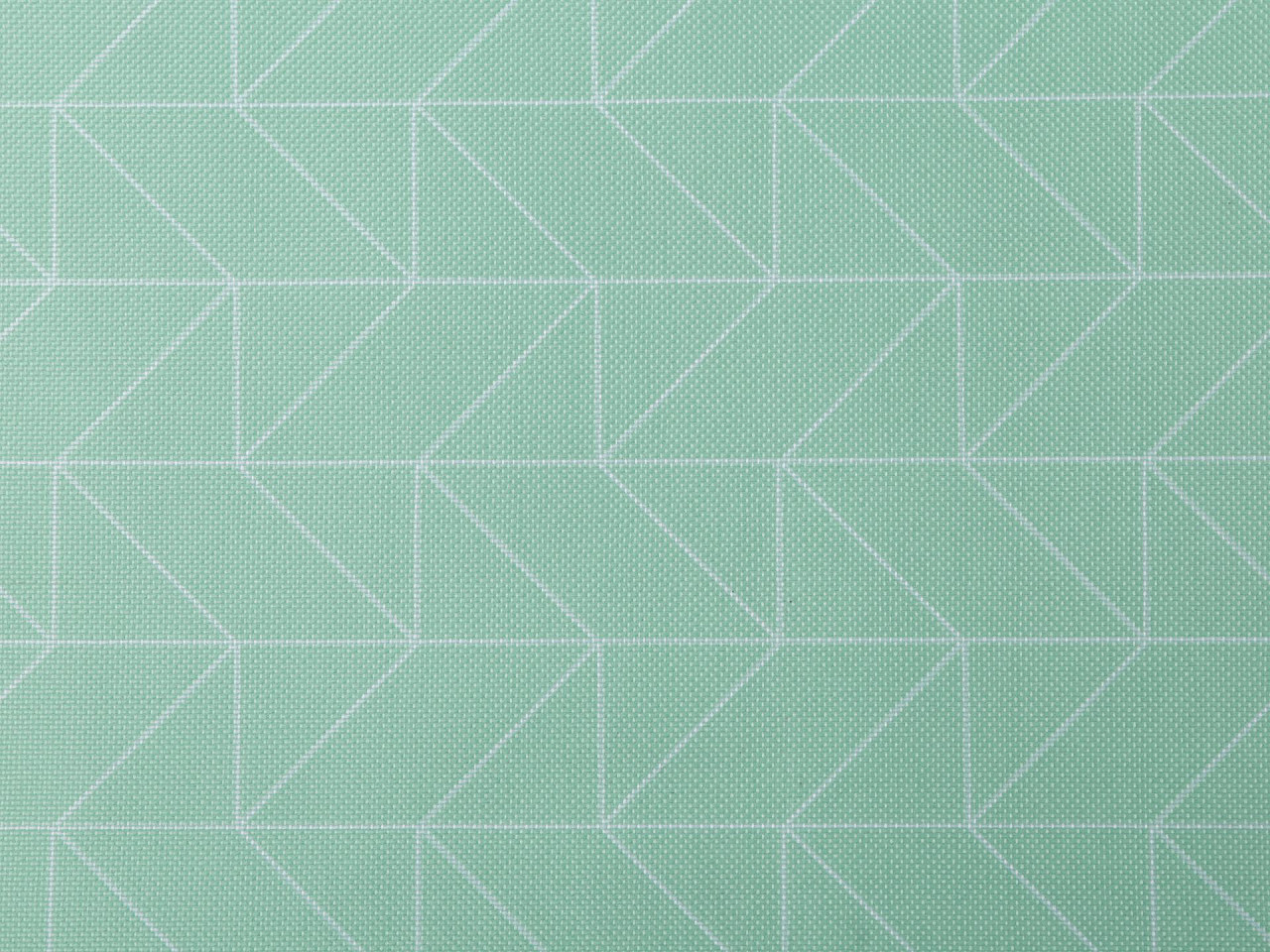 Kočárkovina 600D geometrický vzor s PVC úpravou, barva mint