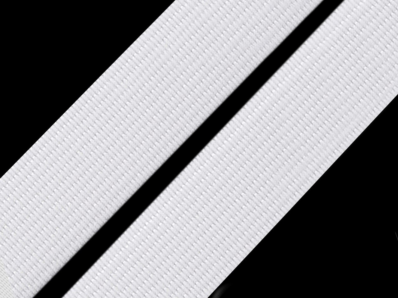 Fotografie Pruženka hladká šíře 15 mm, barva 1 bílá