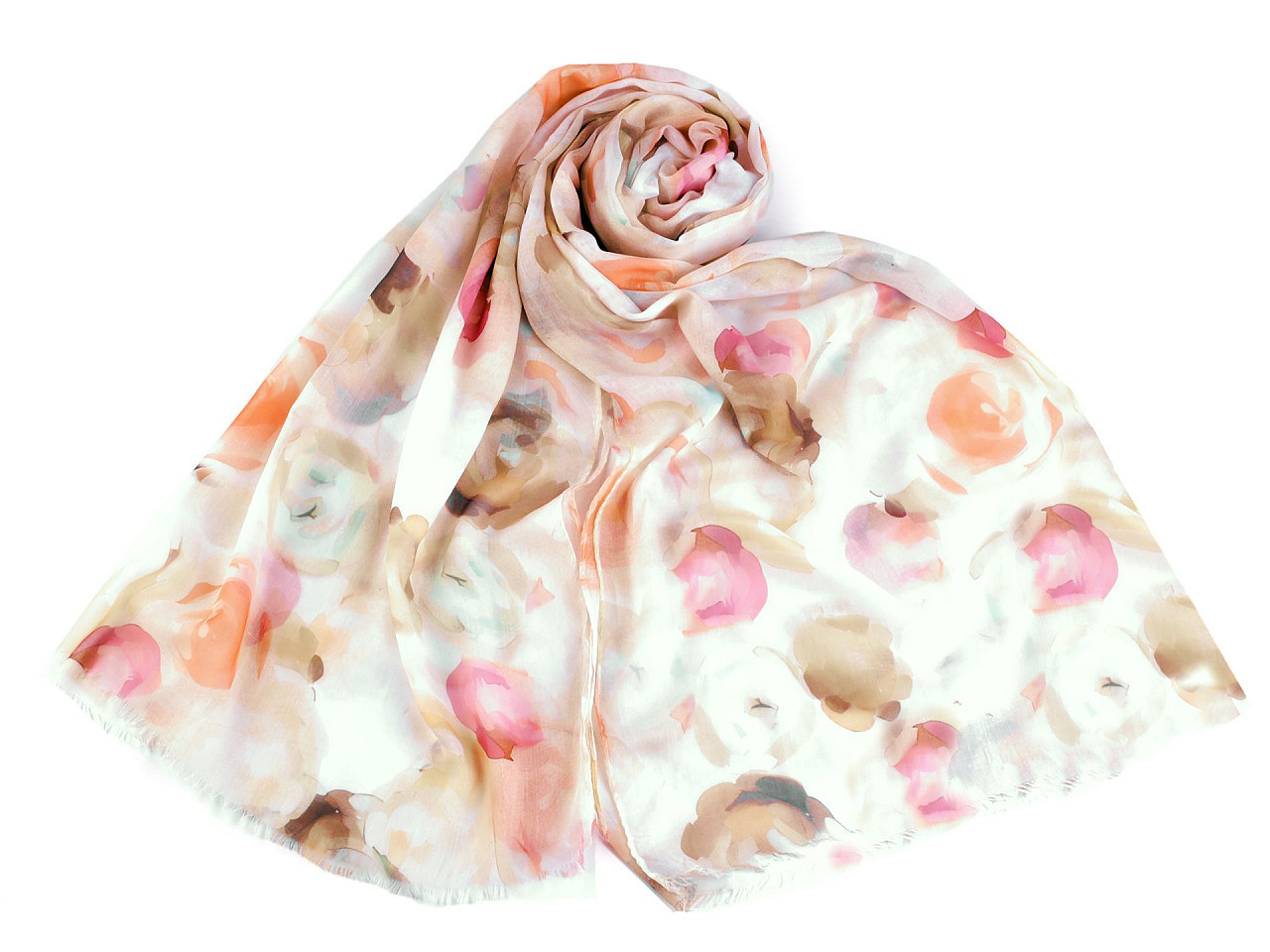 Letní šátek / šála 70x180 cm, barva 1 šedobéžová