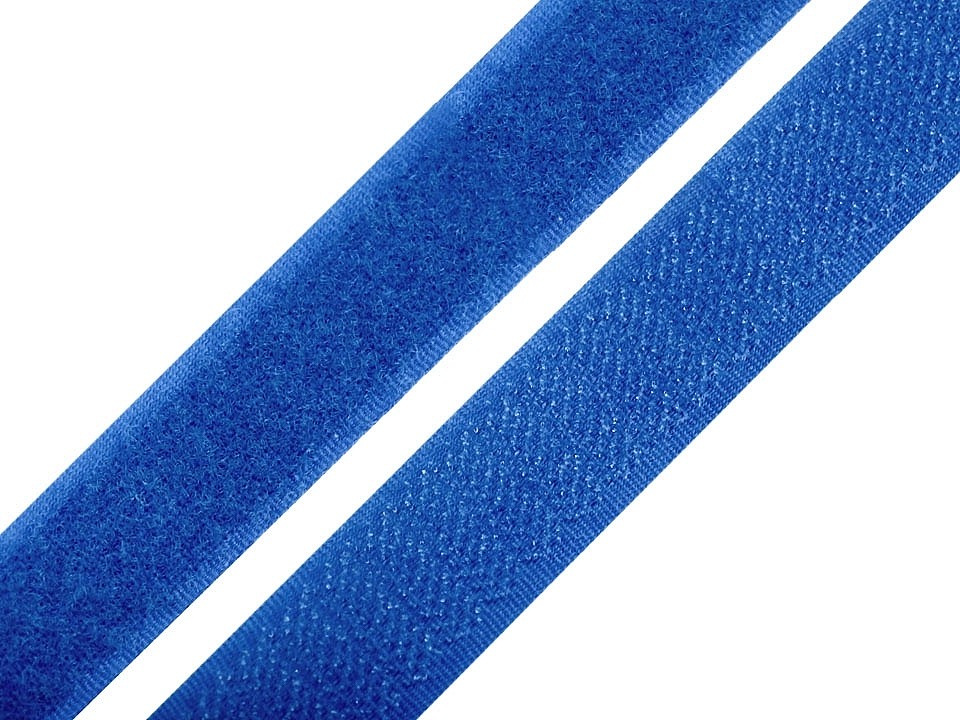 Suchý zip háček + plyš šíře 20 mm, barva (918) modrá královská