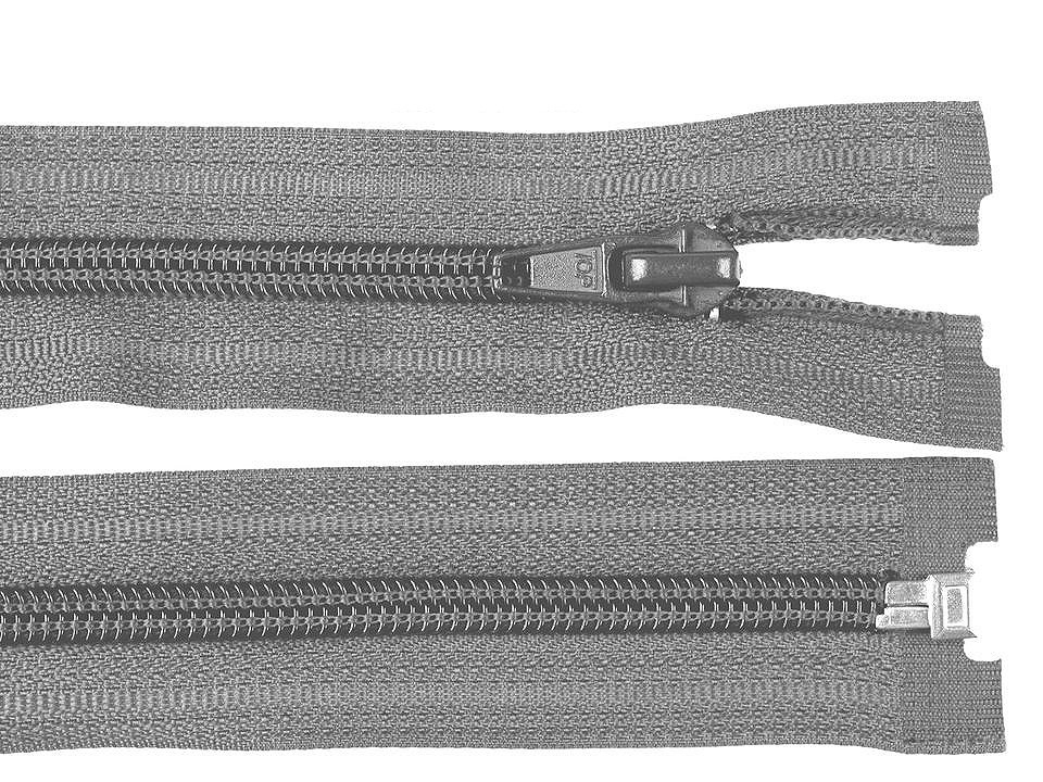 Spirálový zip No 5 délka 65 cm bundový POL, barva 316 šedá neutrální