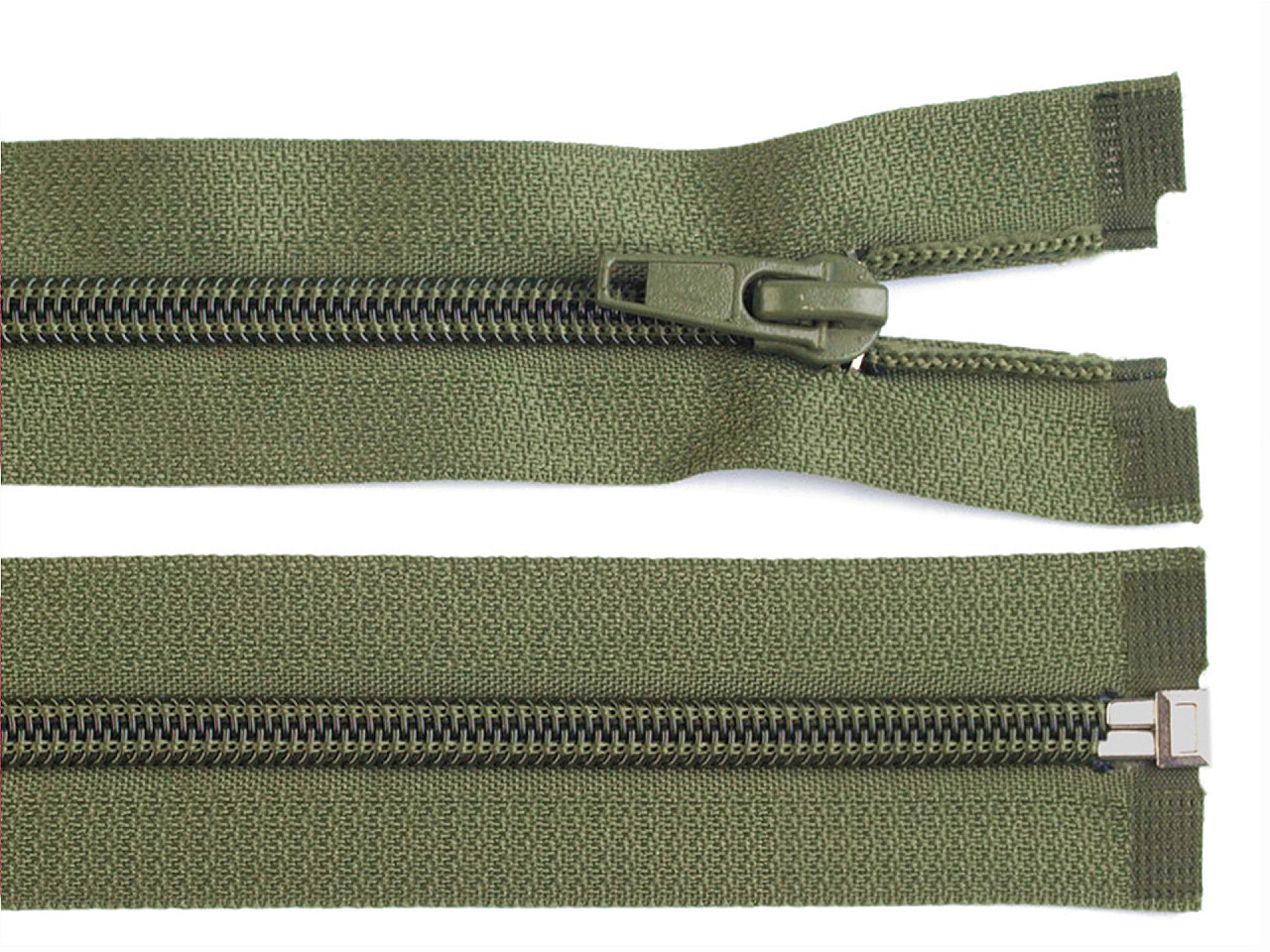 Spirálový zip šíře 5 mm délka 70 cm bundový POL, barva 327 zelená olivová