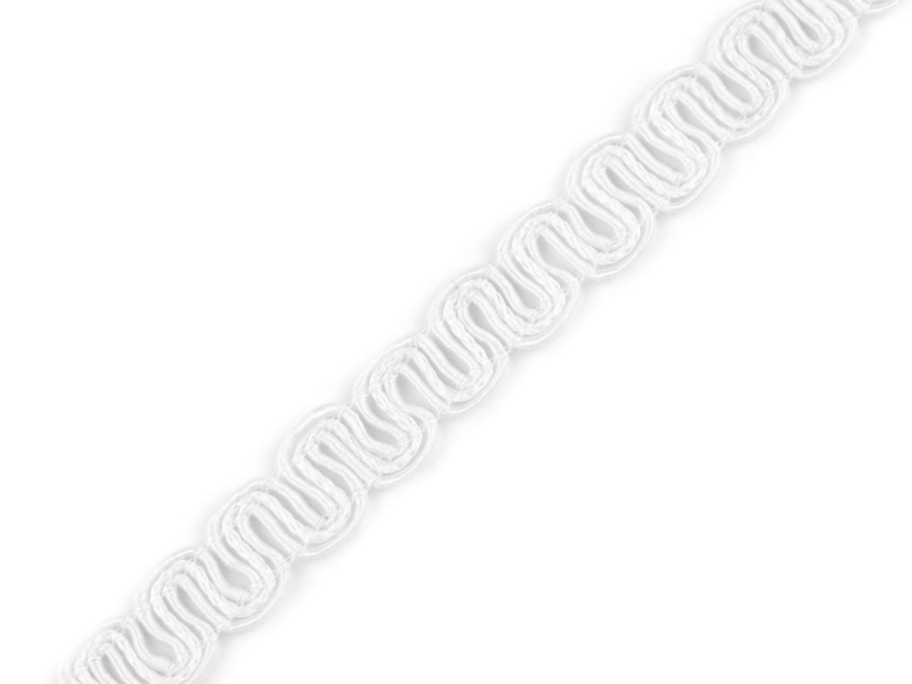 Bavlněný prýmek šíře 10 mm, barva 1 bílá