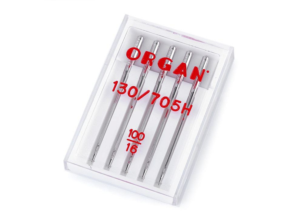 Strojové jehly Universal 70;80;90;100 Organ, barva 4 (100/16) nikl