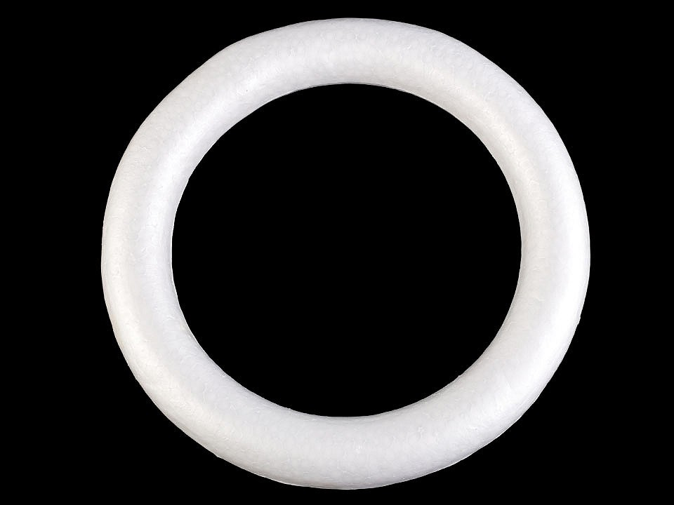 Věnec Ø30 cm polystyren, barva bílá