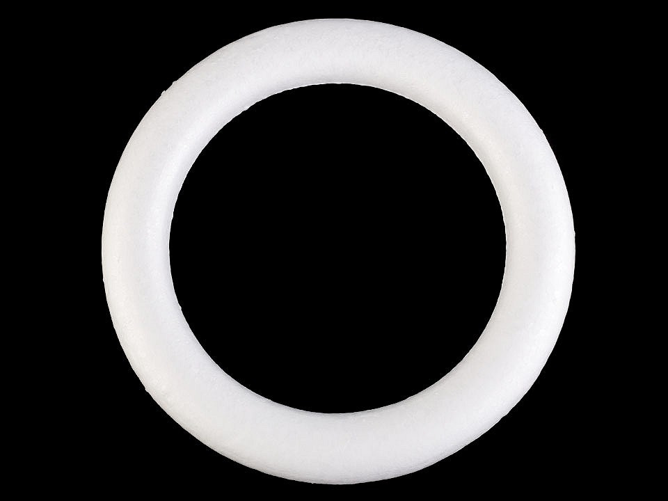 Věnec Ø24 cm polystyren, barva bílá