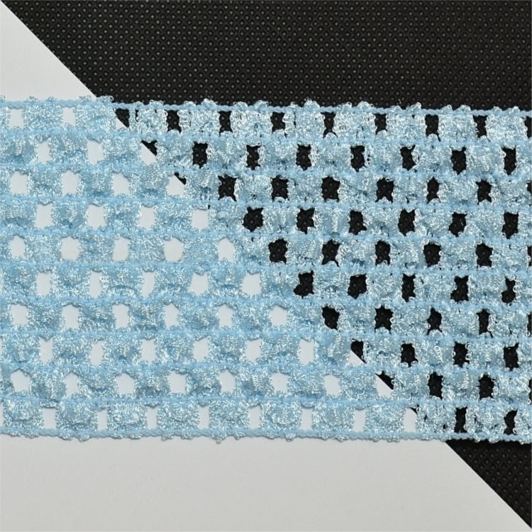 Síťovaná pruženka šíře 7 cm pro výrobu tutu sukýnek DAM, barva modrá sv.