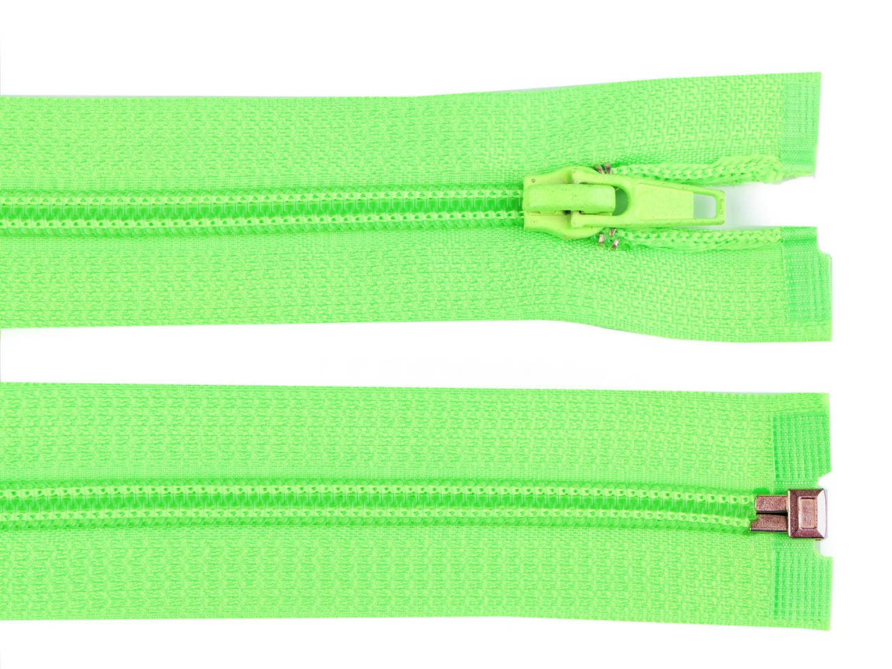 Spirálový zip No 5 délka 60 cm bundový POL, barva 333 zelená elektrická neon