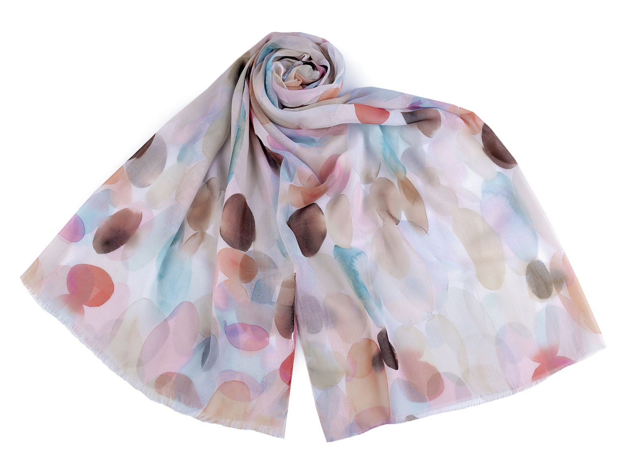 Letní šátek / šála 75x180 cm, barva 1 béžová světlá