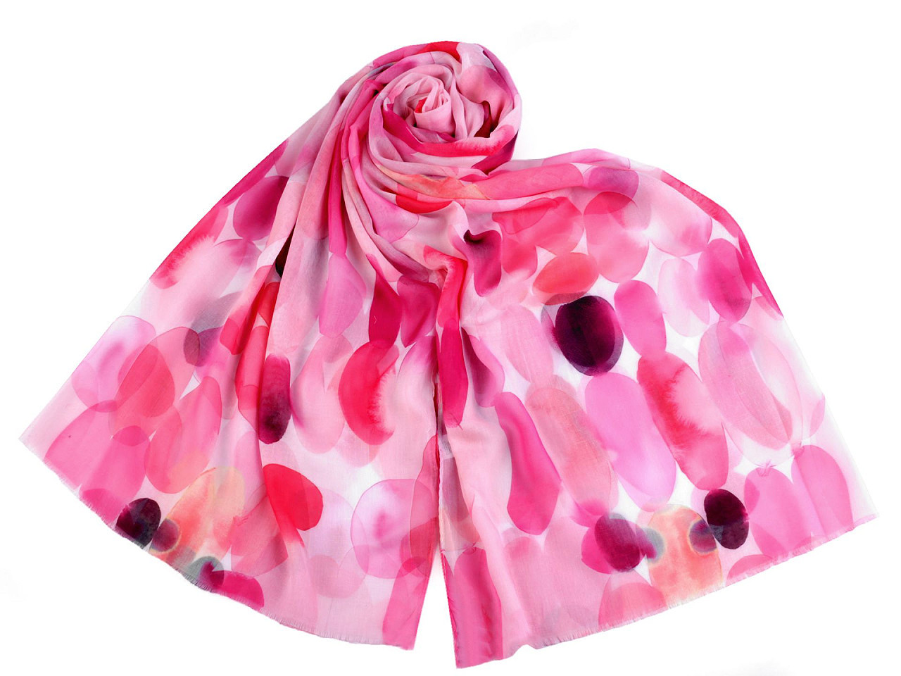 Letní šátek / šála 75x180 cm, barva 7 pink