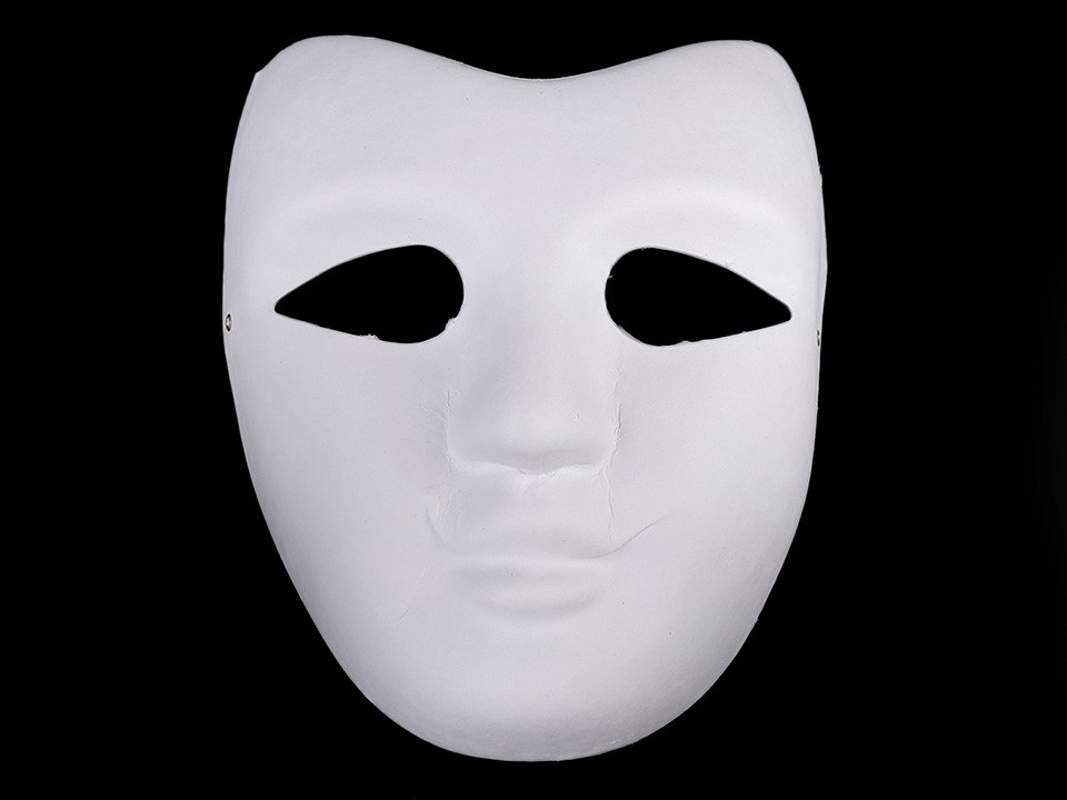Maska na obličej k domalování, barva bílá