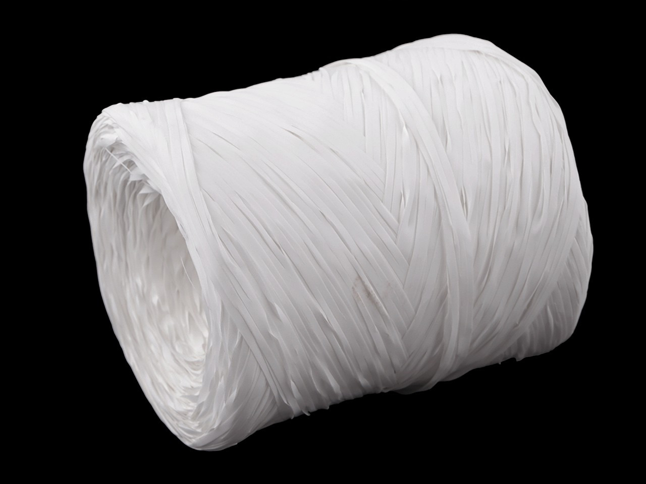 Lýko rafie k pletení tašek - syntetické, šíře 10 mm, barva 1 (01) bílá