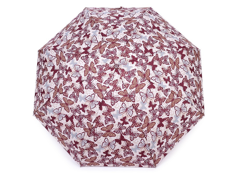 Dámský mini skládací deštník, barva 1 bordó