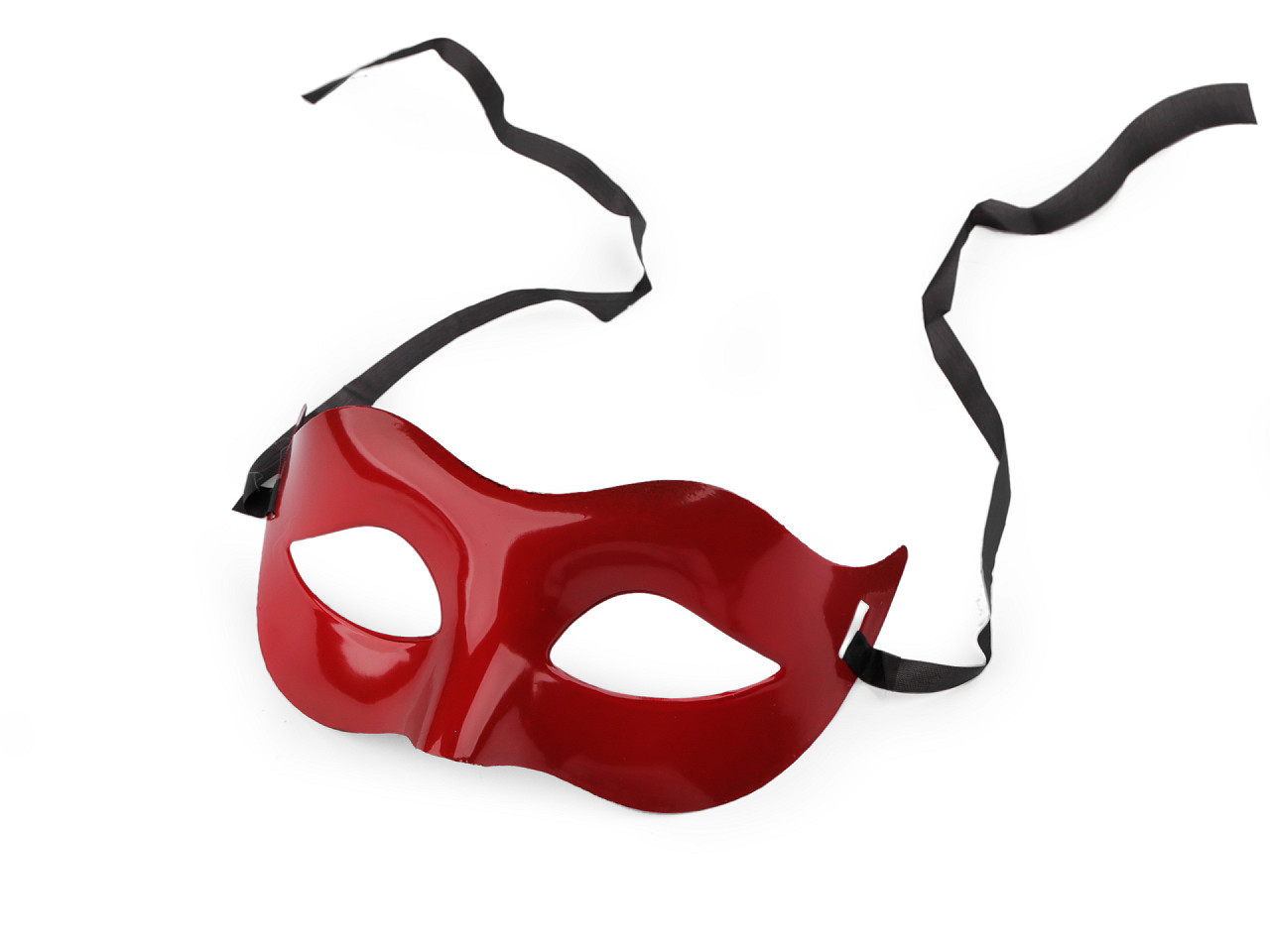 Karnevalová maska - škraboška k dotvoření, barva 5 červená