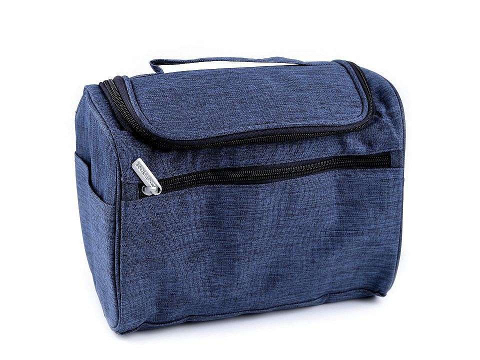 Kosmetická taška / závěsný organizér 18x24 cm, barva 2 modrá jeans