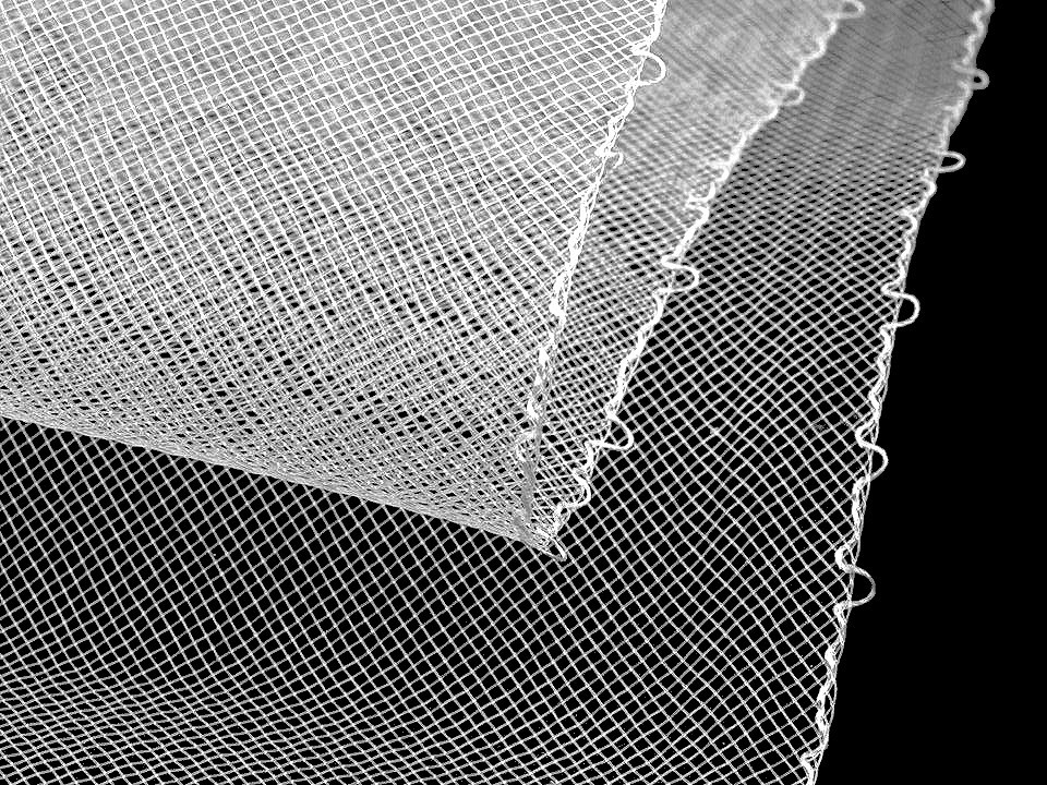 Fotografie Modistická krinolína na vyztužení šatů a výrobu fascinátorů šíře 16 cm, barva 6 (CC33) transparent