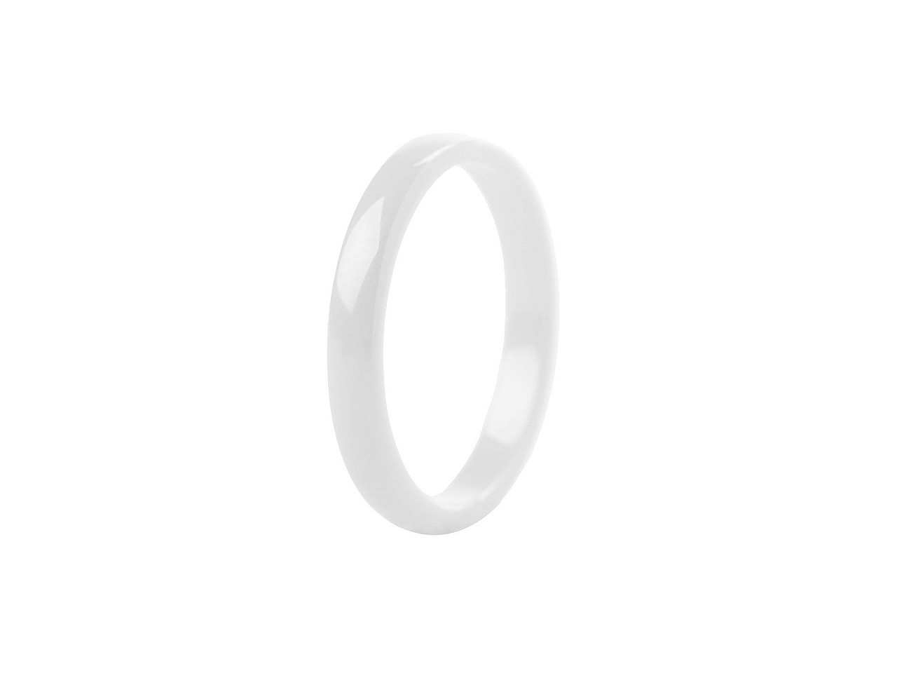Keramický prsten dámský i dívčí, barva 5 (8) bílá