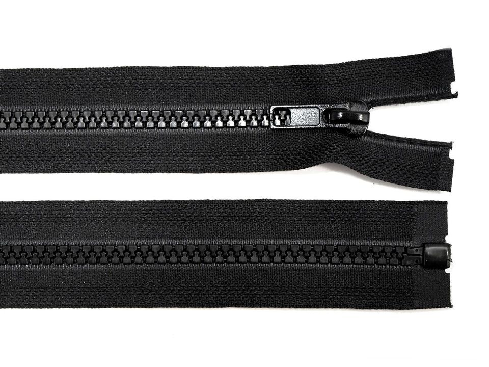 Kostěný zip šíře 5 mm délka 50 cm (bundový) černý, barva Černá