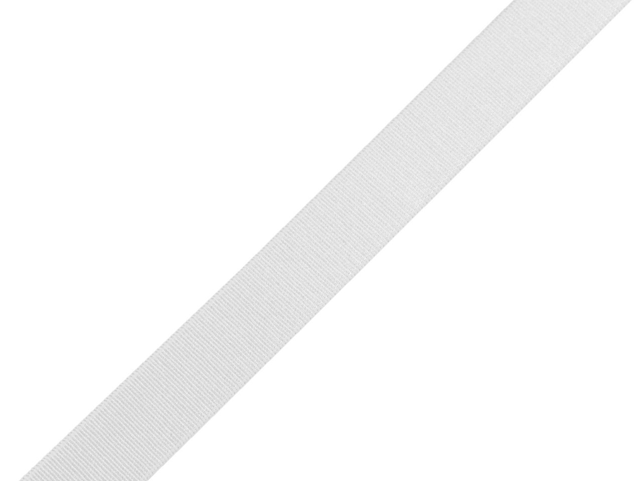 Pruženka saténová / ramínková šíře 15 mm, barva 1 bílá