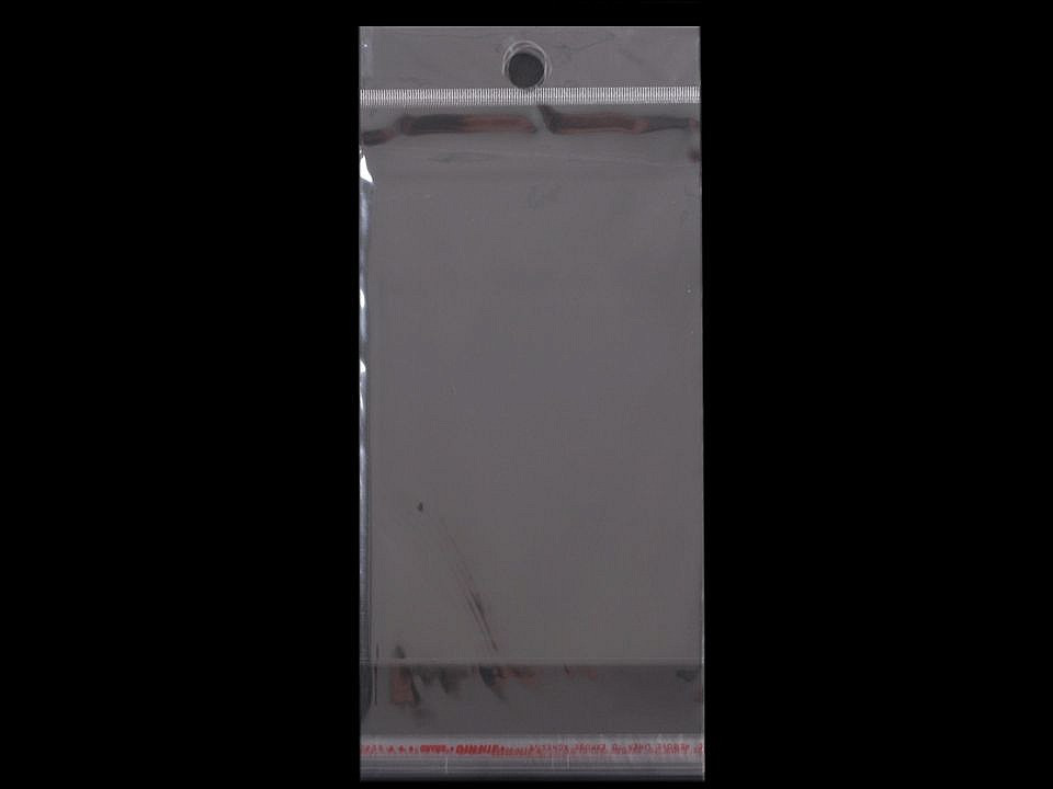 PP sáček s lepicí klopou 7x10 cm, barva transparent
