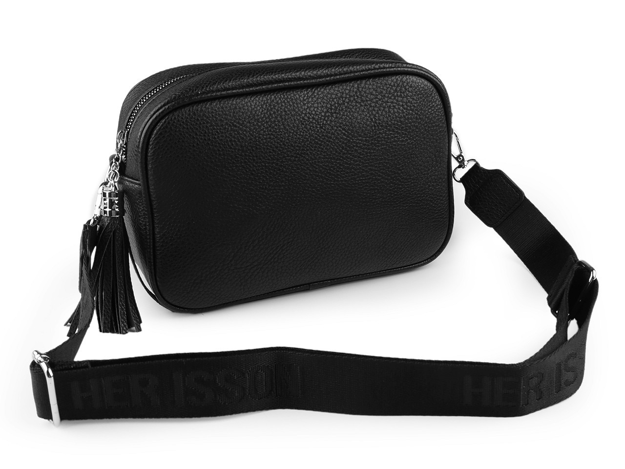 Dámská / dívčí kabelka crossbody s popruhem 25x17 cm, barva 9 černá