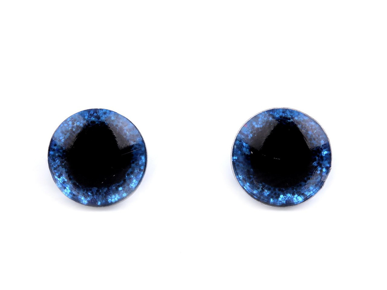 Oči glitrové s pojistkou Ø10 mm, barva 8 (17) modrá safírová