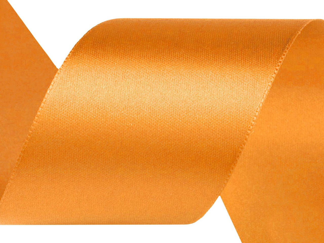 Atlasová stuha šíře 40 mm, barva 25 oranžová střední