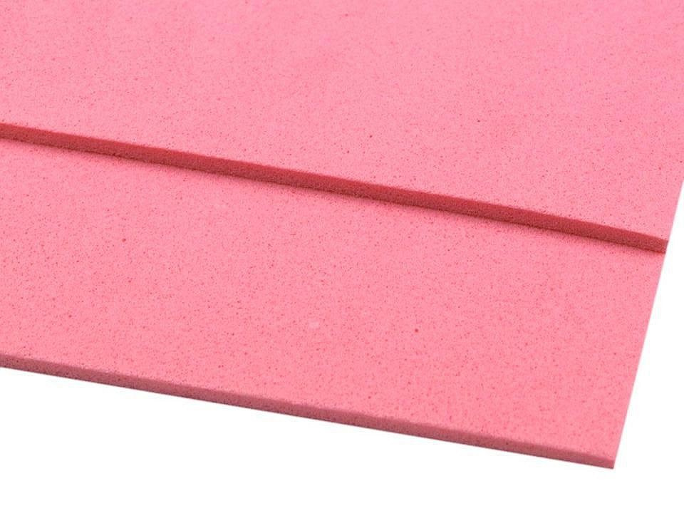 Pěnová guma Moosgummi 20x30 cm, barva 14 růžová