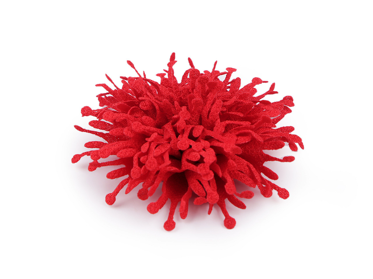 Textilní květ k našití a nalepení Ø10 cm, barva 4 červená