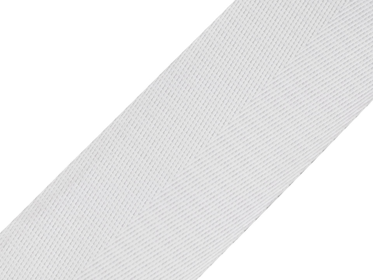 Hladký oboustranný popruh s leskem šíře 50 mm, barva 1 Off White