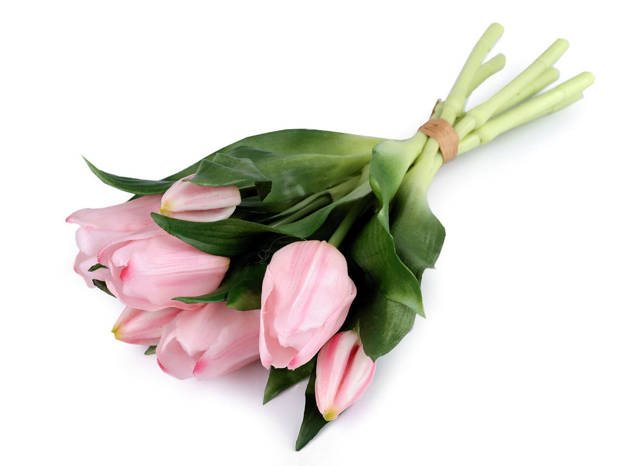 Umělá kytice tulipán, barva 3 růžová světlá