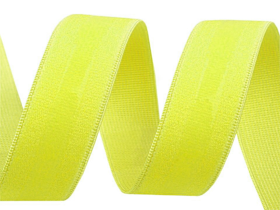 Pruženka šíře 20 mm se silikonem, barva 5 žlutozelená ost. neon