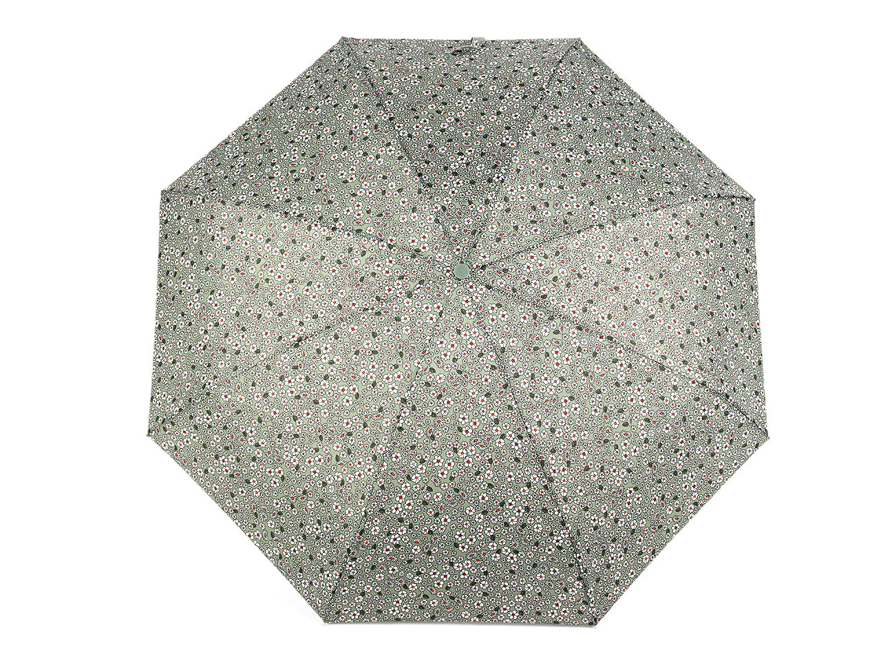 Dámský mini skládací deštník, barva 6 zelenkavá květy