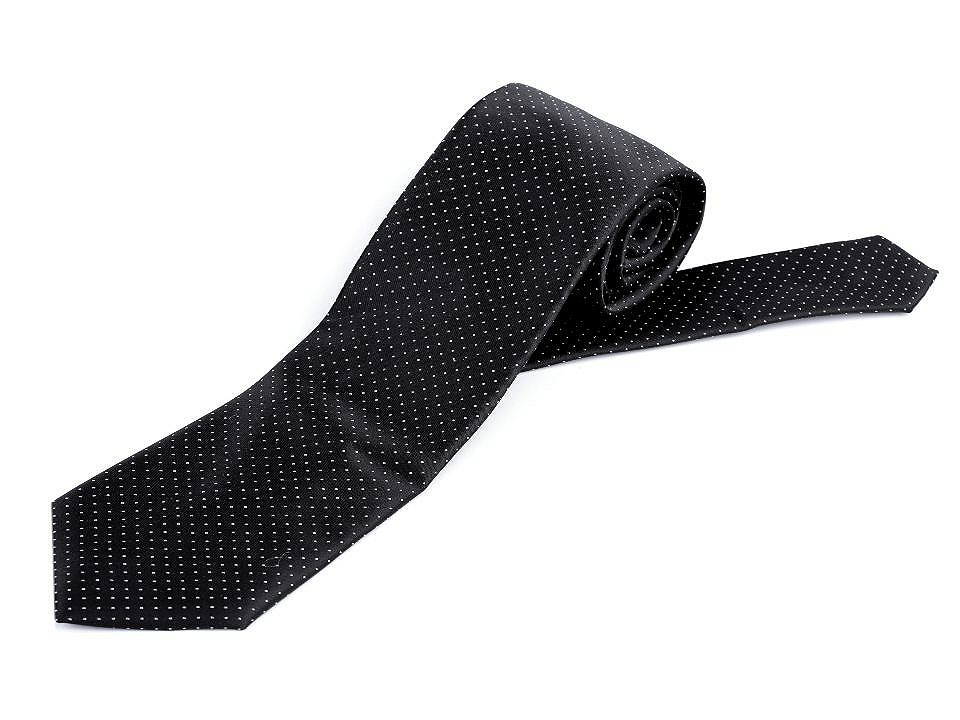 Saténová kravata, barva 5 černá