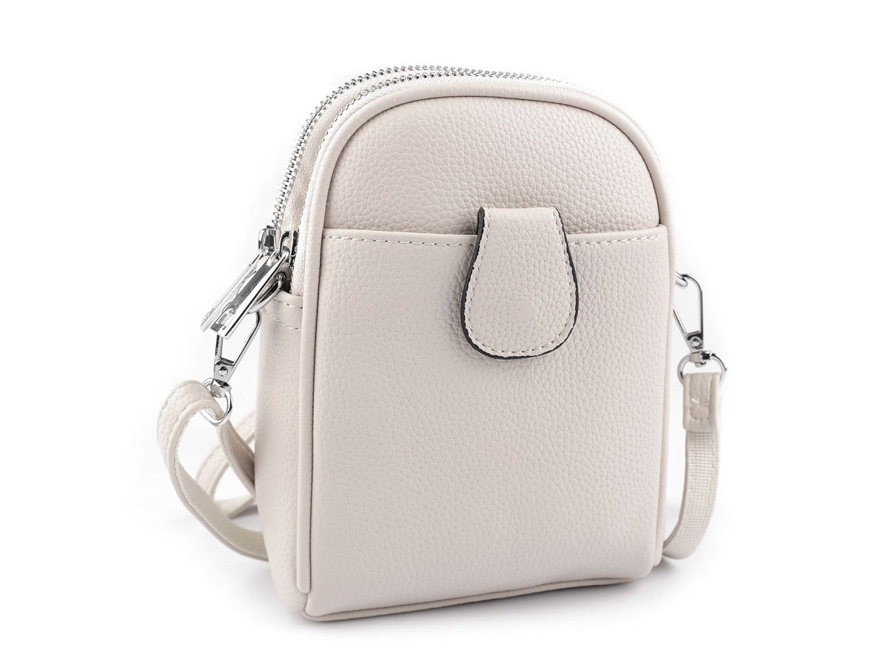 Dámská / dívčí kabelka crossbody s popruhem 14x19 cm, barva 14 béžová světlá