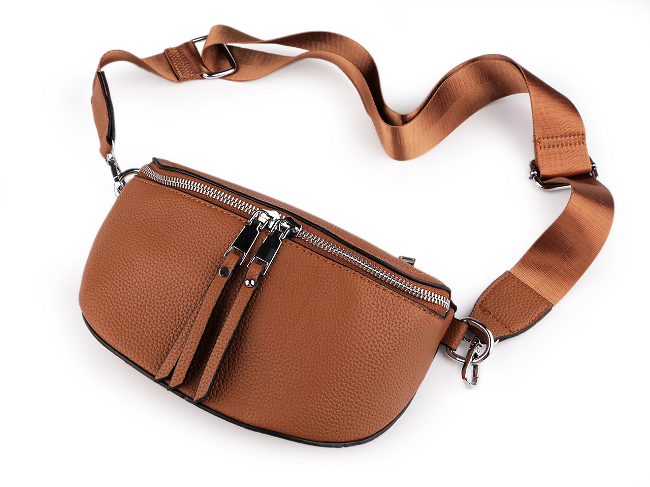 Kabelka crossbody 22x16 cm, barva 4 hnědá koňak