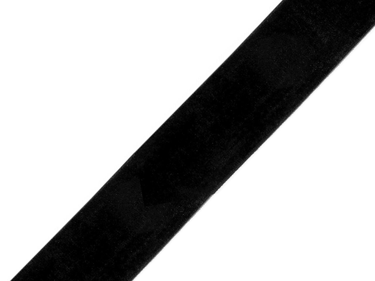 Pružná sametka šíře 30 mm, barva černá