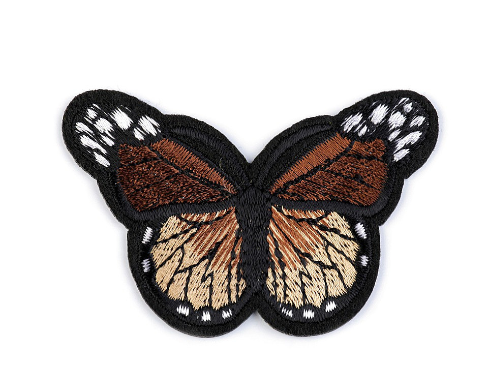 Nažehlovačka motýl, barva 11 hnědá světlá