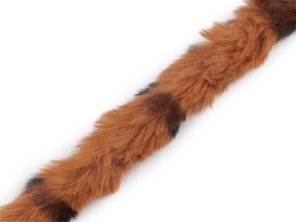 Všívací oděvní / dekorační kožešina kulatá zvířecí vzor šíře 4 cm